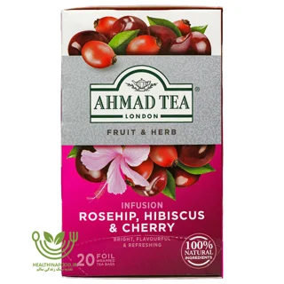 چای میوه ای ترش گیلاس گل ختمی رزهیپ